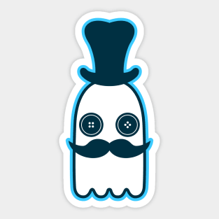 Mustache Ghost Sticker